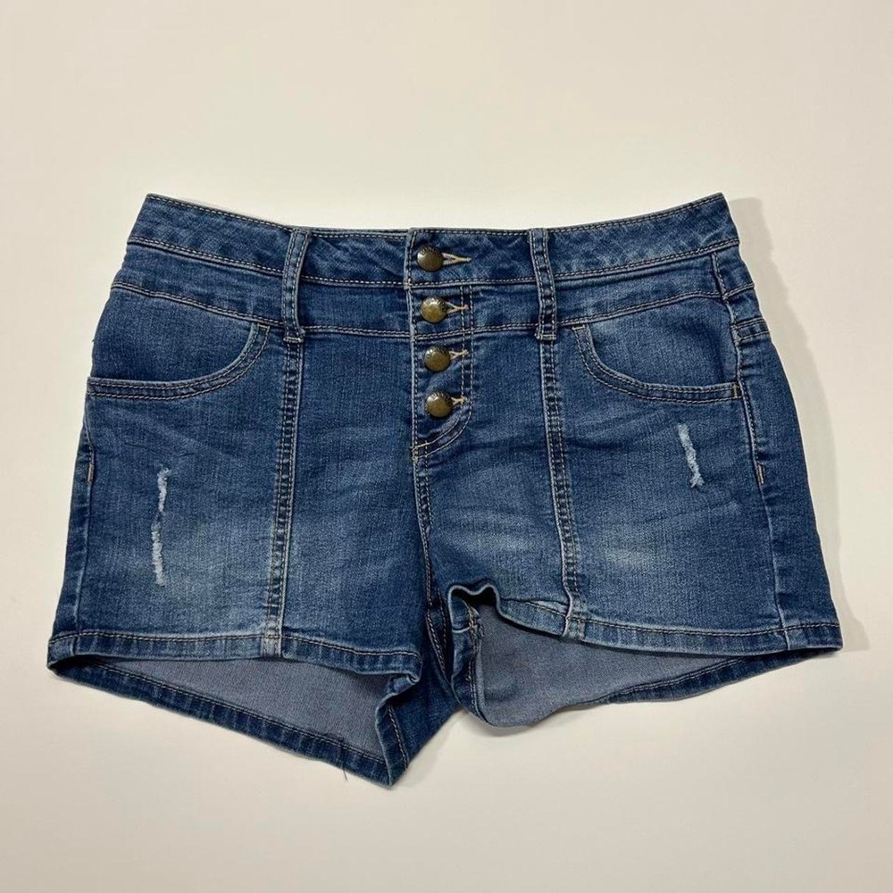 Bongo High Waisted Distressed Denim Shorts Womens Size 5